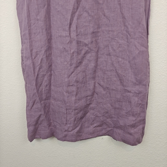 Bryn Walker 100% Linen Tunic Shift Mini Dress Lilac Size 2XS Women's - Picture 2 of 11